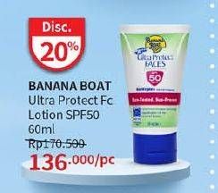 Promo Harga Banana Boat Ultra Protect Sunscreen Lotion SPF50 60 ml - Guardian