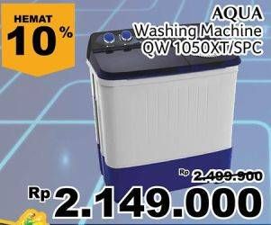 Promo Harga AQUA 1050 XT | Washing Machine Top Load  - Giant