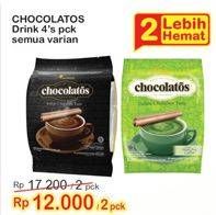 Promo Harga Chocolatos Chocolate Bubuk Choco, Matcha per 2 pouch 4 pcs - Indomaret