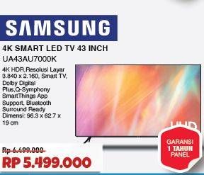 Promo Harga Samsung LED 43" UA43AU7000 UHD Smart  - COURTS