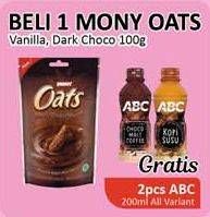 Promo Harga MONY Oats Dark Choco Vanilla, Dark Choco 100 gr - Alfamidi
