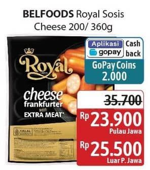 Promo Harga Belfoods Royal Sausages Cheese Chicken 200 gr - Alfamidi