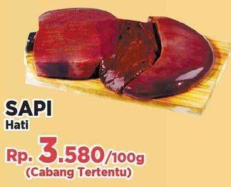 Promo Harga Beef Liver (Hati Sapi) per 100 gr - Yogya