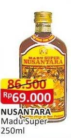 Promo Harga Madu Nusantara Madu Super 250 ml - Alfamart