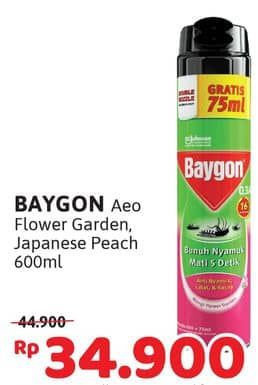 Promo Harga Baygon Insektisida Spray Flower Garden, Japanese Peach 600 ml - Alfamidi