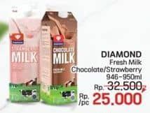 Promo Harga Diamond Fresh Milk Chocolate, Strawberry 946 ml - LotteMart