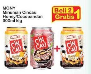 Promo Harga MONY Cincau Cocopandan, Honey per 2 kaleng 300 ml - Indomaret