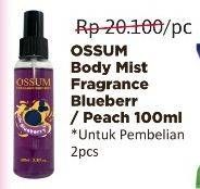 Promo Harga Ossum Body Mist Blueberry, Peach 100 ml - Alfamidi