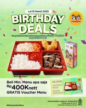 Promo Harga Birthday Deals  - HokBen