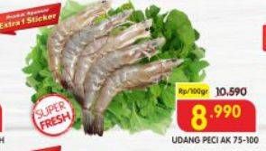 Promo Harga Udang Peci AK 75-100 per 100 gr - Superindo