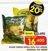 Promo Harga Rujak Cireng Kriwil Keju, Original 400 gr - Superindo