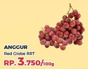 Promo Harga Anggur Red Globe RRT per 100 gr - Yogya