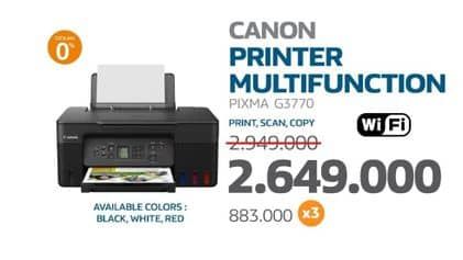 Promo Harga Canon Pixma G3770 - Printer Ink Tank  - Electronic City