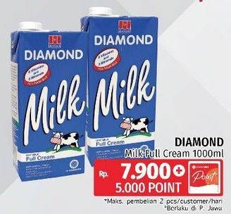 Promo Harga DIAMOND Milk UHT Full Cream 1000 ml - LotteMart