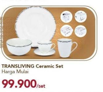 Promo Harga TRANSLIVING Ceramic Set  - Carrefour