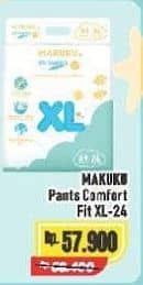 Promo Harga Makuku Comfort Fit Diapers Pants XL24 24 pcs - Alfamart