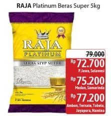 Promo Harga Raja Platinum Beras Slyp Super 5000 gr - Alfamidi