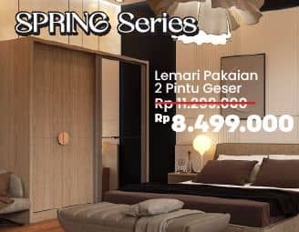 Promo Harga Courts Spring Lemari Pakaian 2 Pintu Geser  - COURTS