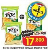 Promo Harga Tic Tic Snack Crunchy Stick Garlic / Bawang 70 gr - Superindo