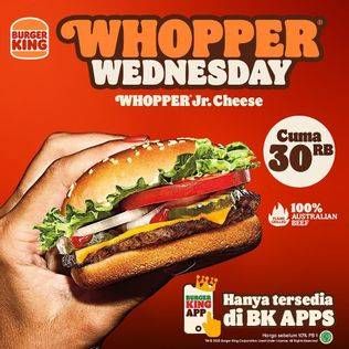 Promo Harga Burger King Whopper Jr  - Burger King