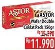 Promo Harga Astor Wafer Roll Double Chocolate 150 gr - Hypermart