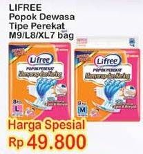 Promo Harga Lifree Popok Perekat Menyerap dan Kering M9, L8, XL7  - Indomaret