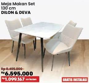 Promo Harga Courts Dillon & Deva Meja Makan Set  - COURTS