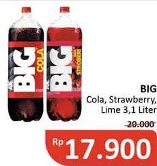 Promo Harga AJE BIG COLA Minuman Soda Strawberry, Cola, Lime 3100 ml - Alfamidi