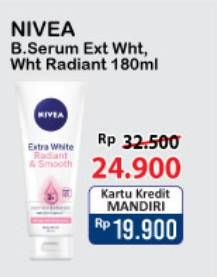 Promo Harga NIVEA Body Serum Extra White Radiant Smooth 180 ml - Alfamart