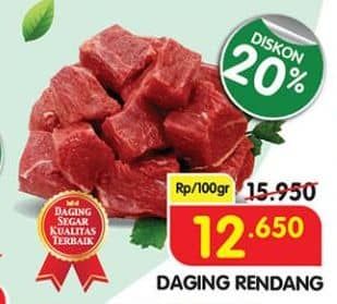 Promo Harga Daging Rendang Sapi per 100 gr - Superindo