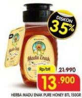 Promo Harga Madu Enak Pure Honey 150 gr - Superindo