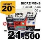 Promo Harga BIORE MENS Facial Foam 100 gr - Giant