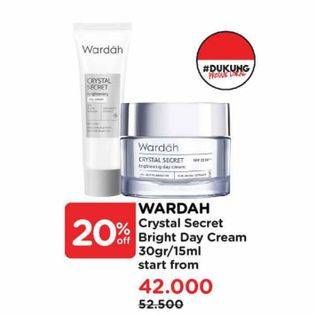 Promo Harga Wardah Crystal Secret Day Cream  - Watsons