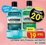 Promo Harga Listerine Mouthwash Antiseptic All Variants 250 ml - Superindo