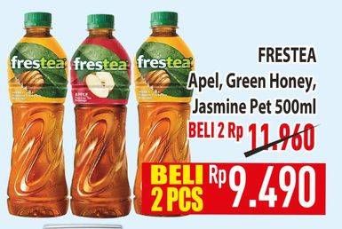 Promo Harga Frestea Minuman Teh Apple, Green Honey, Original 500 ml - Hypermart