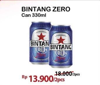 Promo Harga Bintang Zero 330 ml - Alfamart