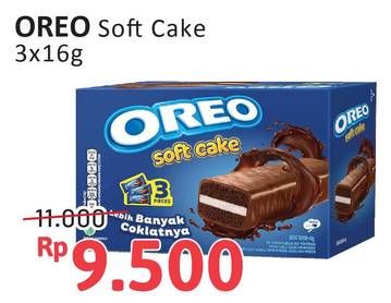 Promo Harga Oreo Soft Cake per 3 pcs 16 gr - Alfamidi
