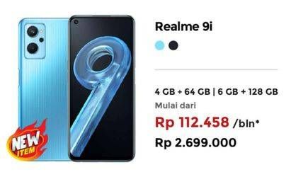 Promo Harga Realme 9i 4 GB + 64 GB, 6 GB + 128 GB  - Erafone