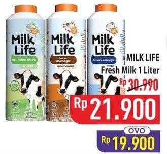 Promo Harga Milk Life Fresh Milk 1000 ml - Hypermart