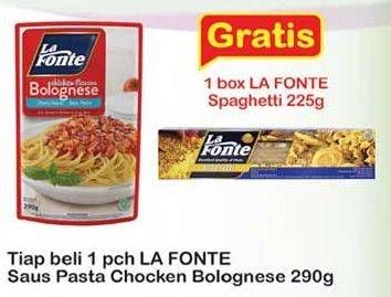 Promo Harga LA FONTE Saus Pasta Chicken Flavour Bolognese 290 gr - Indomaret