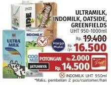 Promo Harga Ultra Milk/Indomilk/Oatside/Greenfields UHT  - LotteMart