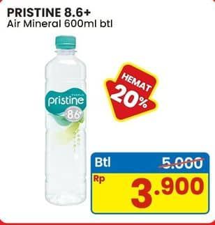 Promo Harga Pristine 8 Air Mineral 600 ml - Indomaret