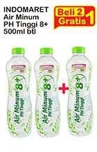 Promo Harga INDOMARET Air Minum pH 8+ 500 ml - Indomaret