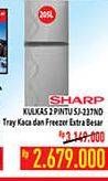 Promo Harga SHARP SJ-237ND | Refrigerator 205ltr  - Hypermart