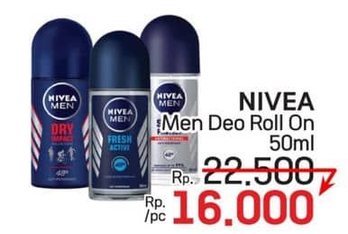 Promo Harga Nivea Men Deo Roll On 50 ml - LotteMart