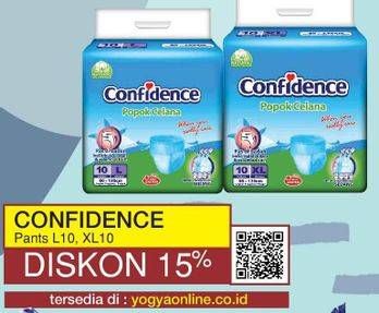 Promo Harga Confidence Adult Diapers Pants L10, XL10  - Yogya