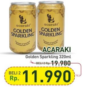 Promo Harga Acaraki Golden Sparkling 320 ml - Hypermart