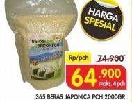 Promo Harga 365 Beras Japonica 2000 gr - Superindo