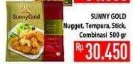 Promo Harga SUNNY GOLD Chicken Nugget Temppura, Stick, Combinasi 500 gr - Hypermart