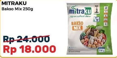 Promo Harga Mitraku Bakso Seafood Mix 250 gr - Alfamart